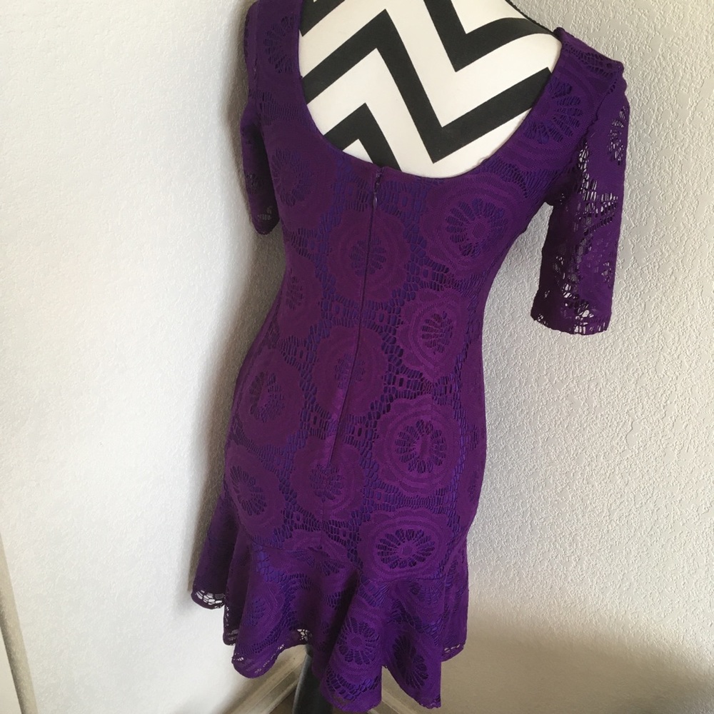 Violet Crochet Flounce Dress - Picture 5 of 8